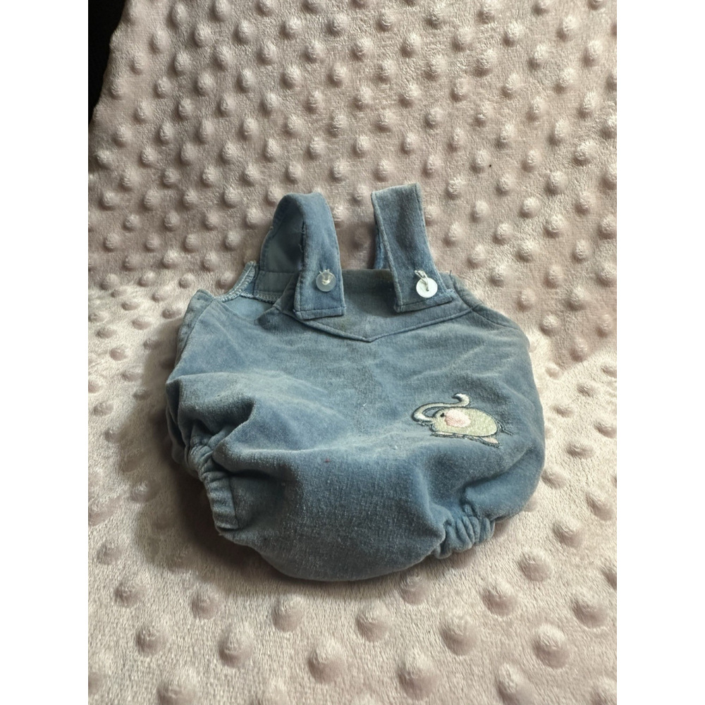 Vintage 1983 Cabbage Patch Kids Blue Corduroy Elephant Romper!! Rare !